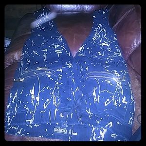 Encrypted joggers black and white